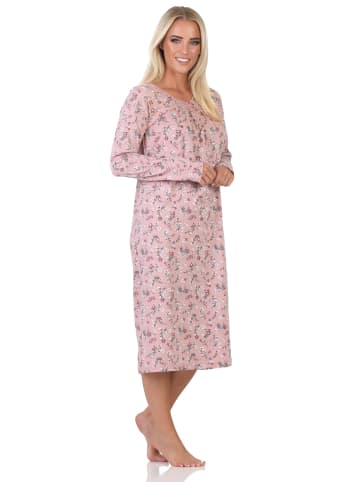 NORMANN Normann Damen Nachthemd fraulich in floralem Design - 88164 in altrose