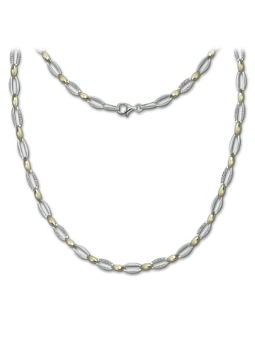 SilberDream 925 Silber vergoldet (Gelbgold 333) Damen SilberDream Halsketten Oval  ca. 45cm