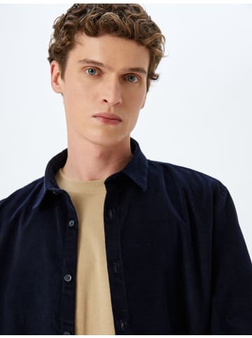 KOTON SHIRTS LS in Marineblau