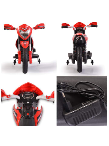 Moni Kinder Elektromotorrad Super Moto FB-6186 in rot