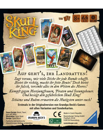 Ravensburger Kartenspiel Skull King - Kartenspiel ab 8 Jahre 8-99 Jahre in bunt