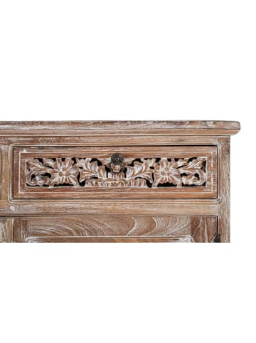 Giner y Colomer Handgeschnitztes Sideboard aus Teakholz mit 4 Türen und 4 Schubladen