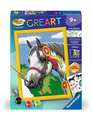 Ravensburger Malprodukte CreArt, Malen nach Zahlen Kinder - Stolzes Turnierpferd Malen nach Zahlen Kinder Ab 9 Jahre in bunt