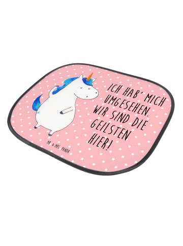 Mr. & Mrs. Panda Sonnenschutz Einhorn Mann mit Spruch in Rot Pastell