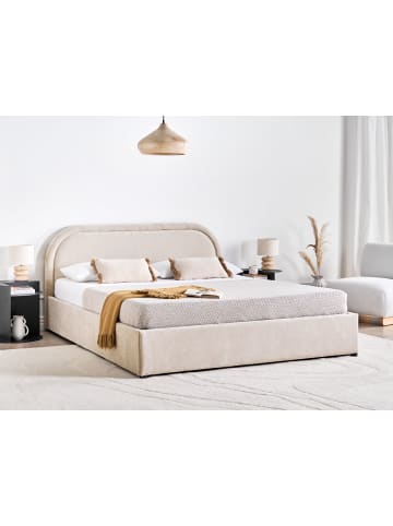 Beliani Doppelbett QUILLIEN in Beige - (W) 172 x (H) 91 x (L) 217 cm