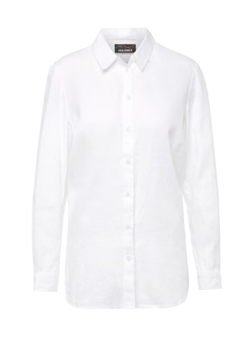 GOLDNER Bequeme Damen Businessbluse in weiß
