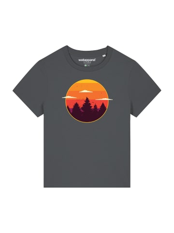 wat? Apparel T-Shirt Sunset forest in Grau