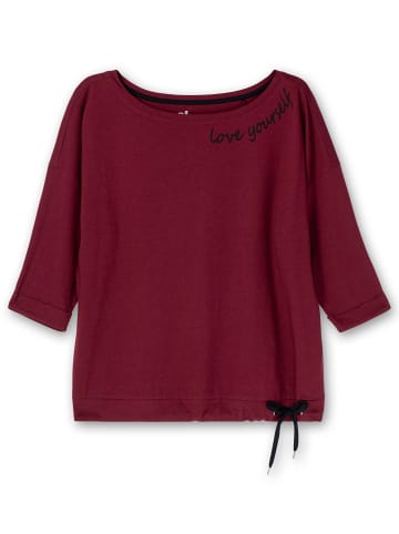 sheego Langarmshirt in weinrot