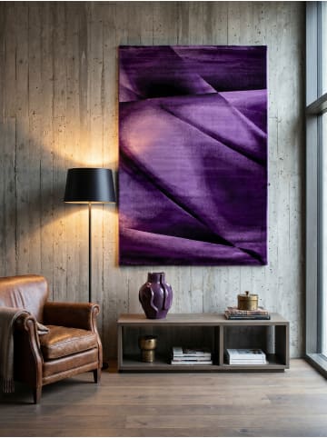 KADIMA DESIGN Teppich Kurzflor Waschbar Abstrakt ASPEN Strapazierfähig OEKO-TEX in Violett