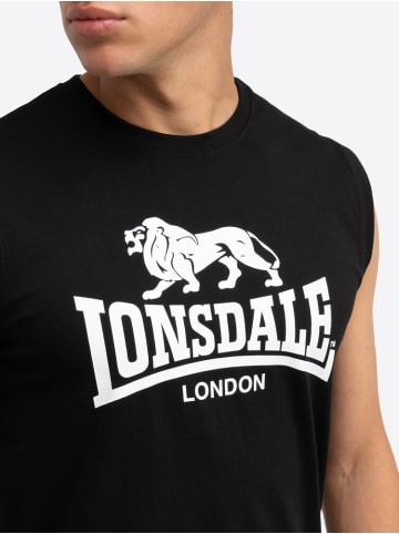 Lonsdale T-Shirt "Rolleston Ärmelloses T-Shirt Normale Passform Doppelpack" in Schwarz