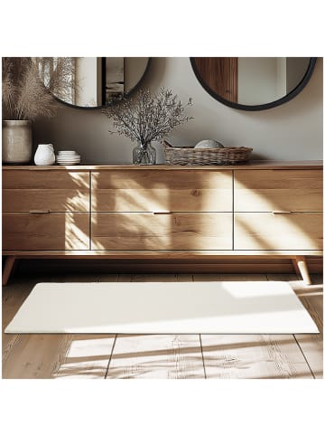 tectake Kurzflorteppich Soft Zone, rutschfeste Unterseite, creme