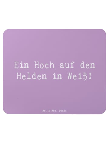 Mr. & Mrs. Panda Mousepad Spruch Arzt Held mit Spruch in Lavendeltraum