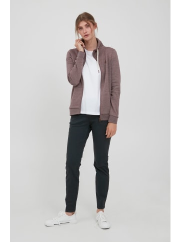 Oxmo Sweatjacke OXVicky Sweat Zip-Jacke in Braun