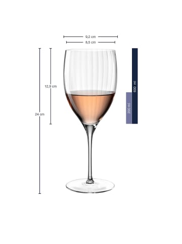 LEONARDO 6er Set Rotweingläser Poesia 600 ml in transparent