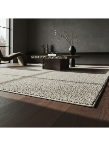 KADIMA DESIGN Teppich Flachgewebe Waschbar Einfarbig CIMA Strapazierfähig OEKO-TEX in Creme