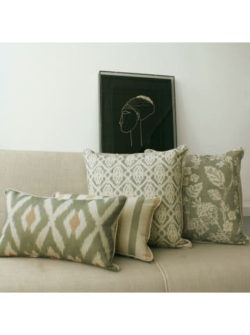 Erwin Müller Nicky-Velours, Samt Kissenhülle in oliv