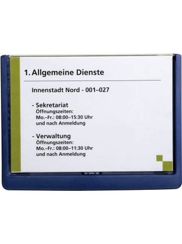 Durable Türschild A5 dunkelblau