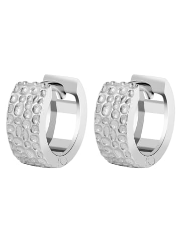 Adeliás Damen Ohrringe – Klappcreole aus 925 Silber in silber