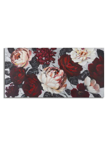 Mauro Ferretti Gemälde auf mehrfarbiger Leinwand mit Blumenmotiv, 150 x 3,8 x 76 cm