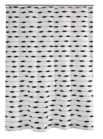 RIDDER Duschvorhang Textil Lace schwarz 180x200 cm