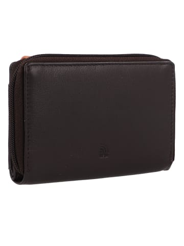 Greenburry Nappa Geldbörse RFID Schutz Leder 14 cm brown-tan