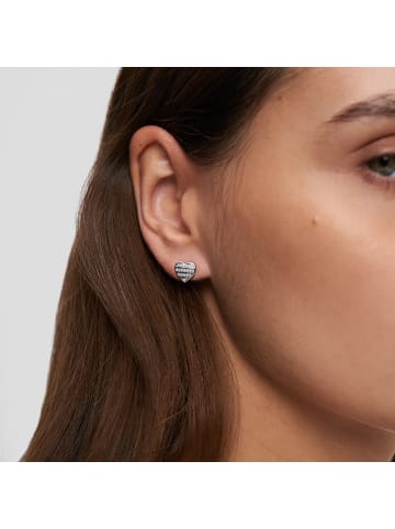 s.Oliver Ohrstecker Herz aus Silber mit funkelnden Zirkonia-Steinen in silber