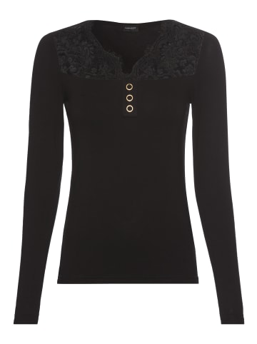 Laura Scott Spitzenshirt in schwarz
