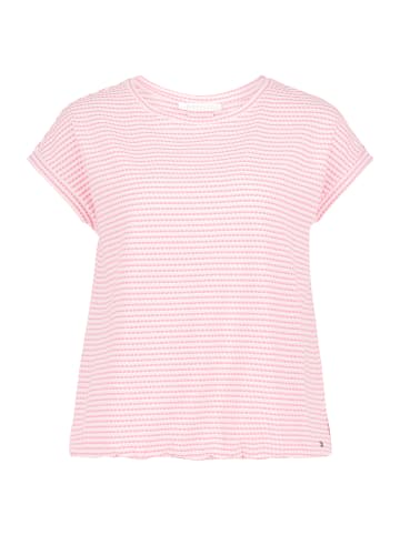 BETTY & CO Casual-Shirt mit Gummizug in Pink/Cream