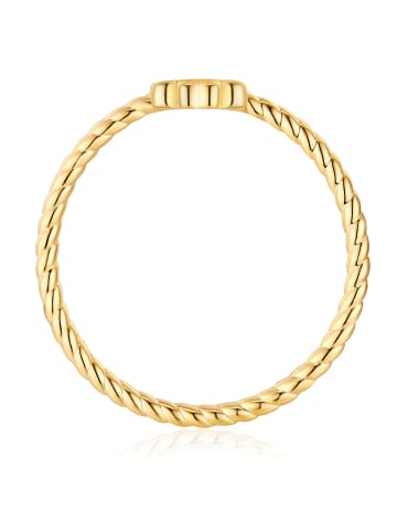 Glanzstücke München Ring Kleeblatt aus Sterling Silber in gelbgold