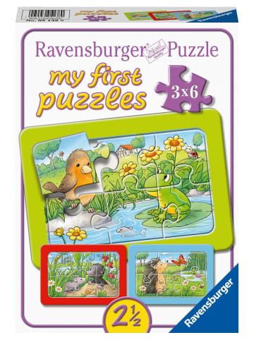 Ravensburger Ravensburger Kinderpuzzle - 05138 Kleine Gartentiere - My First Puzzle für...