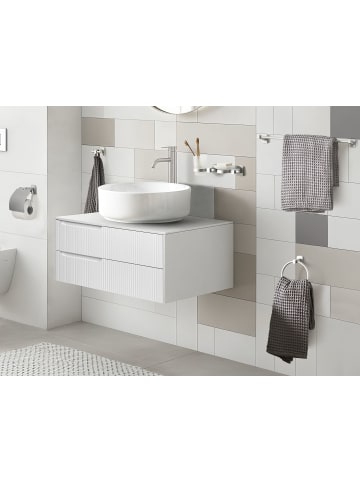 Beliani 8-tlg Badaccessoires Set POCONE in Silber