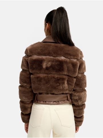 Tazzio Übergangsjacke mit Gürtel "F800"- in Braun