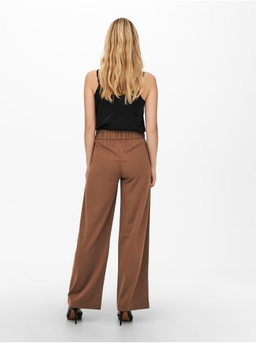 JACQUELINE de YONG Marlene Hose Schlupf Stoffhose GEGGO New Long Culotte Flare Pants in Hellbraun