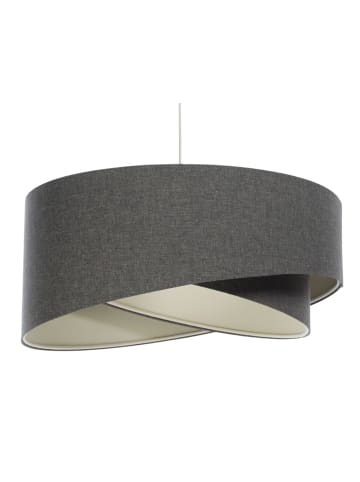 Licht-Erlebnisse Pendelleuchte Ø 40 x (T)90 cm in Weiß Grau