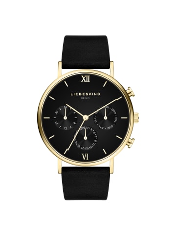 LIEBESKIND BERLIN Armbanduhr Leather Signature Chrono in schwarz