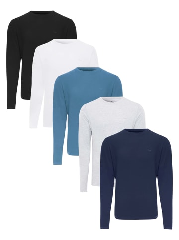 Threadbare Langarmshirt 5 Pack Tee in Mehrfarbig