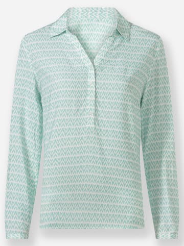 WITT WEIDEN Langarm-Bluse in kalkmint-ecru-bedruckt