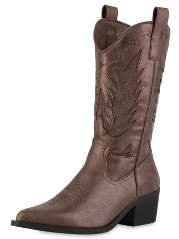 VAN HILL Cowboystiefel Anthea in Braun