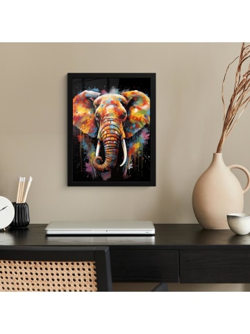MuchoWow Poster mit Leiste Elefant
