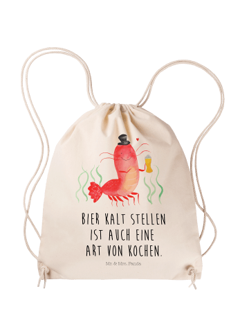 Mr. & Mrs. Panda Gym Bag Hummer Weizen mit Spruch in Creme