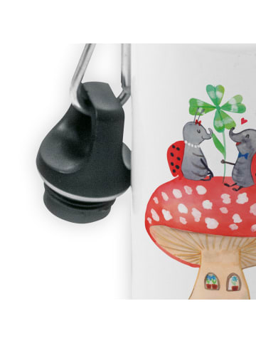 Mr. & Mrs. Panda Trinkflasche Marienkäfer Fliegenpilz ohne Spruch in Weiß