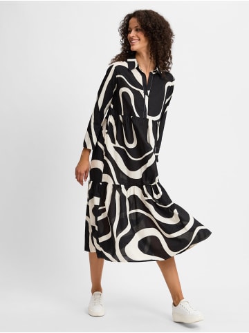OPUS Kleid Werano flow in schwarz weiß - 0001