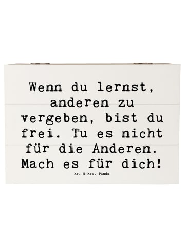 Mr. & Mrs. Panda Holzkiste Spruch Vergebung Freiheit mit Spruch in Weiß