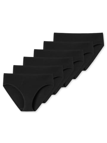 Schiesser Slip 6er Pack in Schwarz