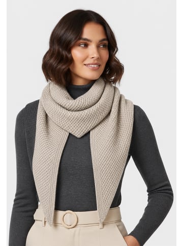 Faera Weicher Schal mit Fransen - Accessoire für kalte Tage in Beige-3