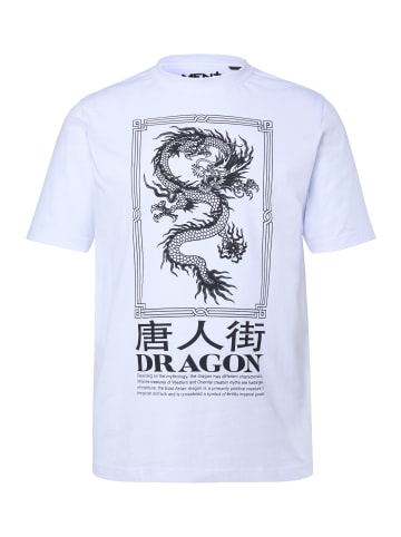 Men Plus Kurzarm T-Shirt in schneeweiß