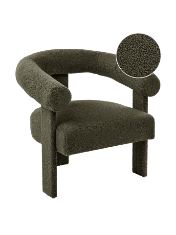 Beliani Sessel ILBRO in Grün - (W) 77 x (H) 76 x (L) 68 cm