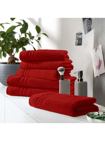 REDBEST Frottier Frottier-Set uni 6-tlg. New York in rot