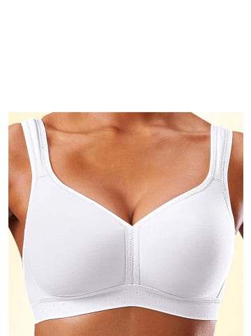 PETITE FLEUR Entlastungs-BH in weiß+schwarz