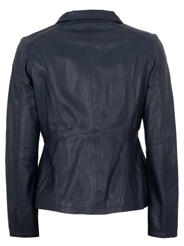 JILANI Lederjacke Lammnappa in Navy